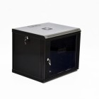 Шкаф 9U, 600х500х507 мм (Ш*Г*В), эконом, акриловое стекло, черный.